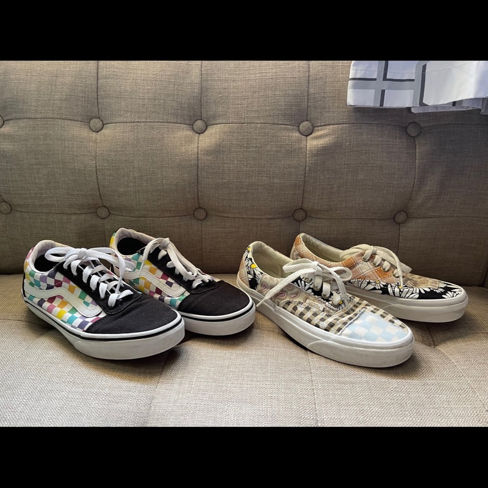 Vans Patchwork & Checkerboard Size 6 - image 1